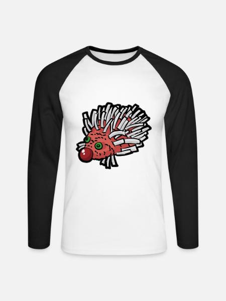 SAVE THE METTIGEL Mett Zwiebel Fleischesser - Unisex Baseballshirt langarm - Weiß/Schwarz