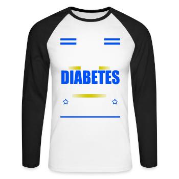 Injection birthday gift healing pumps Oh - Unisex Long Sleeve Baseball T-Shirt - white/black - Front - Nik (191cm)