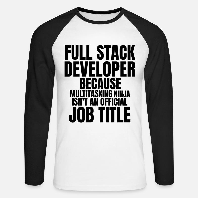 Computer Scientist Software Developer - Unisex Long Sleeve Baseball T-Shirt - white/black