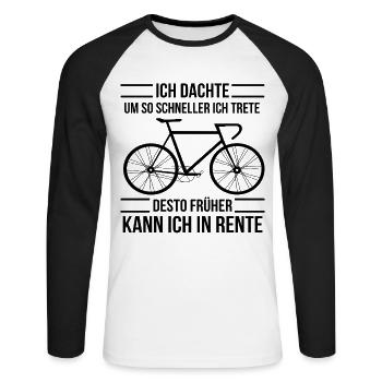 coureur - T-shirt baseball manches longues Homme - blanc/noir - Devant - Nik (191cm)