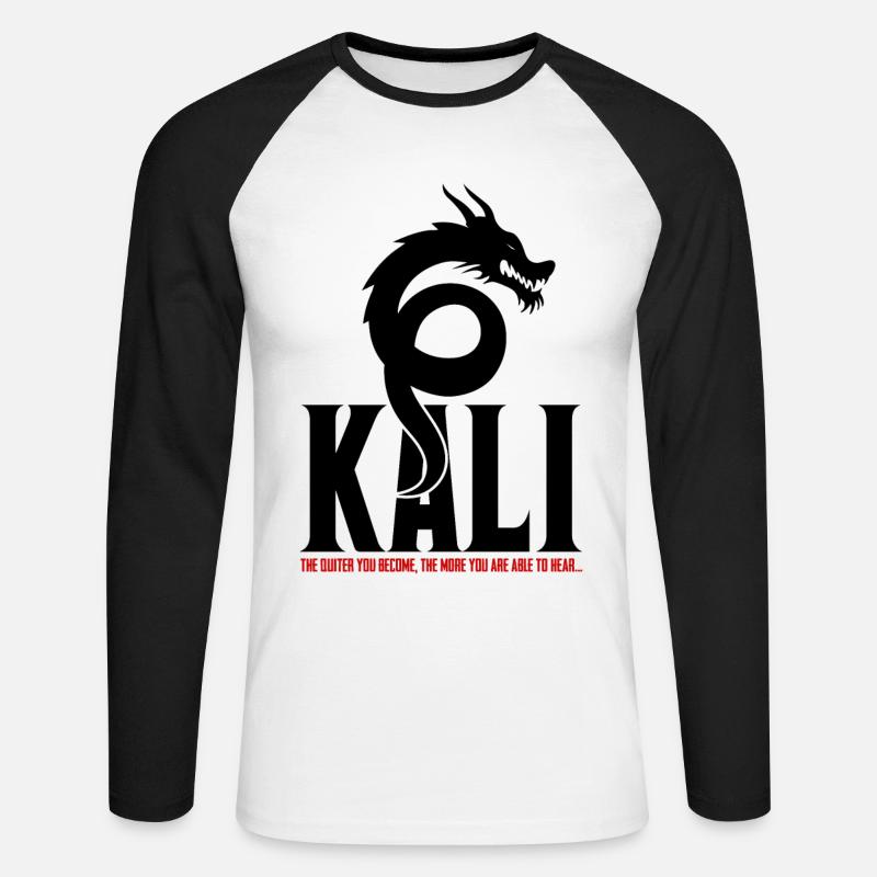 Kali Linux Offensive Security Pentest - Unisex Long Sleeve Baseball T-Shirt - white/black
