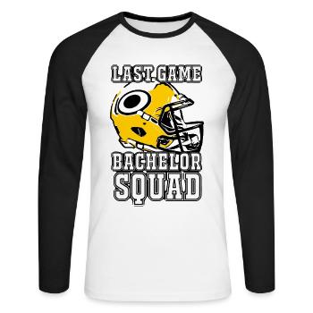 2reborn LAST GAME bachelor JGA team football coII - T-shirt baseball manches longues Homme - blanc/noir - Devant - Nik (191cm)