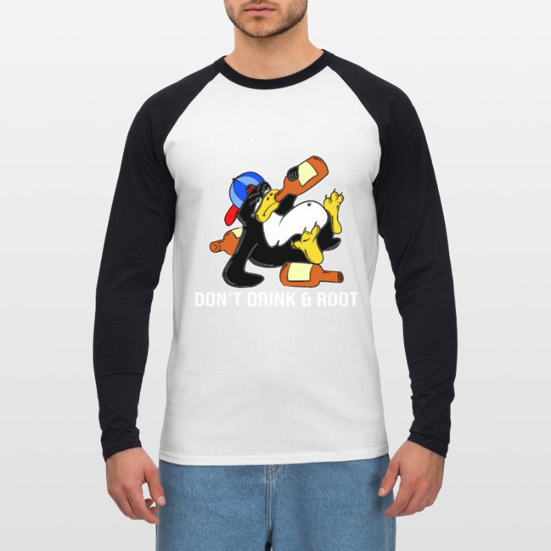 Linux Penguin Sudo Admin Funny Computer Science PC Nerd Unisex Long Sleeve Baseball T-Shirt