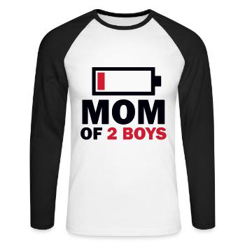 Maman meilleur cadeau maman maman idée cadeau maman - T-shirt baseball manches longues Homme - blanc/noir - Devant - Nik (191cm)