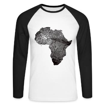 Africa Africa clothing Africa gift - Unisex Long Sleeve Baseball T-Shirt - white/black - Front - Nik (191cm)