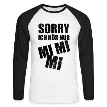 Büro Büros Arbeit Kollege Kollegin lustiger Spruch - Unisex Baseballshirt langarm - Weiß/Schwarz - Vorne - Nik (191cm)