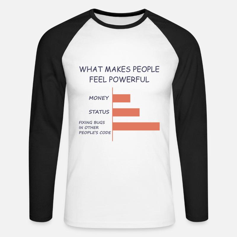 Computerprogrammierer Codierer Software Engineer Geschenk - Unisex Baseballshirt langarm - Weiß/Schwarz