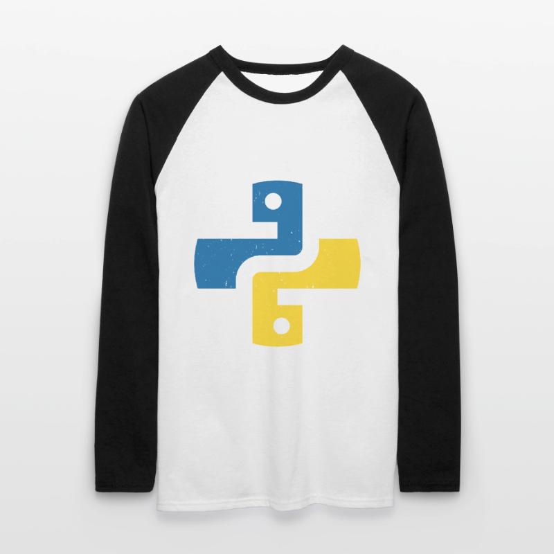 Python Programmiersprache Unisex Baseballshirt langarm