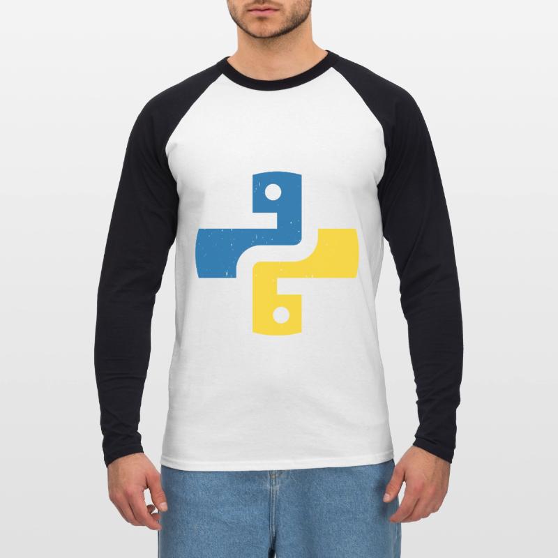 Python Programmiersprache Unisex Baseballshirt langarm