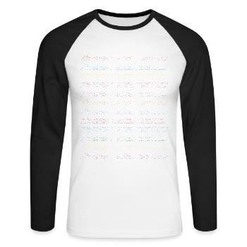 Für einen Sommer ohne Nazis - Unisex Baseballshirt langarm - Weiß/Schwarz - Vorne - Nik (191cm)