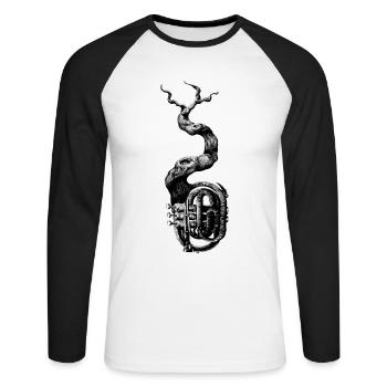 Trumpet - Unisex Long Sleeve Baseball T-Shirt - white/black - Front - Nik (191cm)