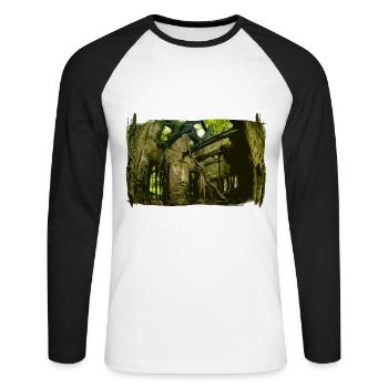Urban Exploration Geschenk für Urbex Freunde - Unisex Baseballshirt langarm - Weiß/Schwarz - Vorne - Nik (191cm)
