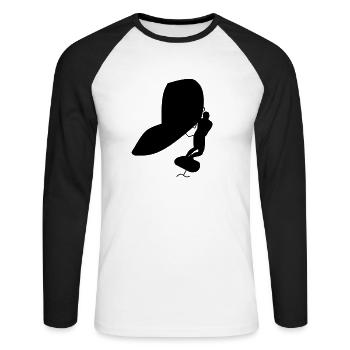 Wingfoiling - Unisex Long Sleeve Baseball T-Shirt - white/black - Front - Nik (191cm)