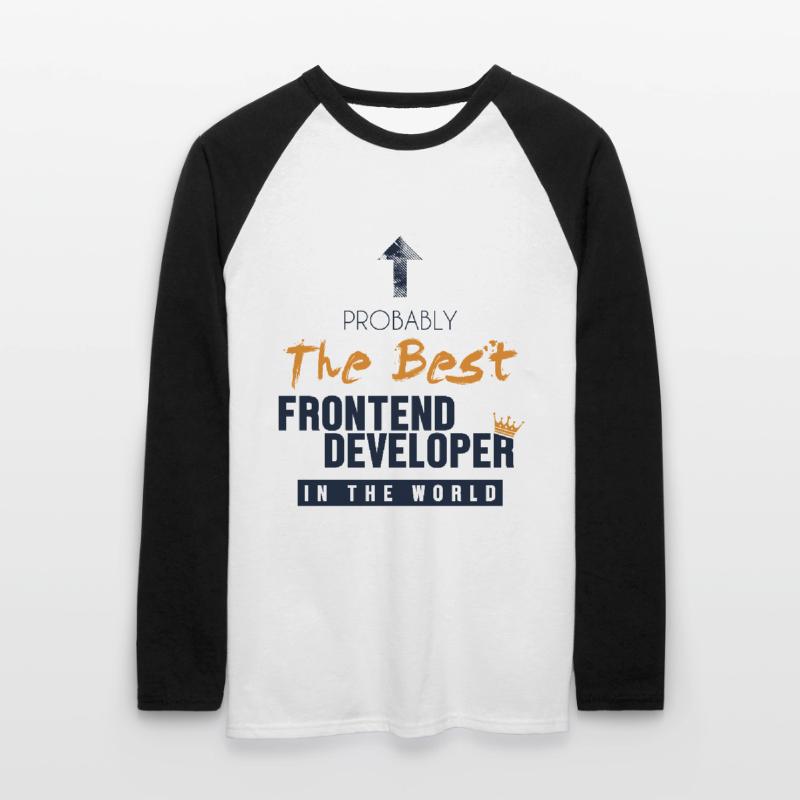 Best Frontend Developer World Engineer Software Unisex Long Sleeve Baseball T-Shirt