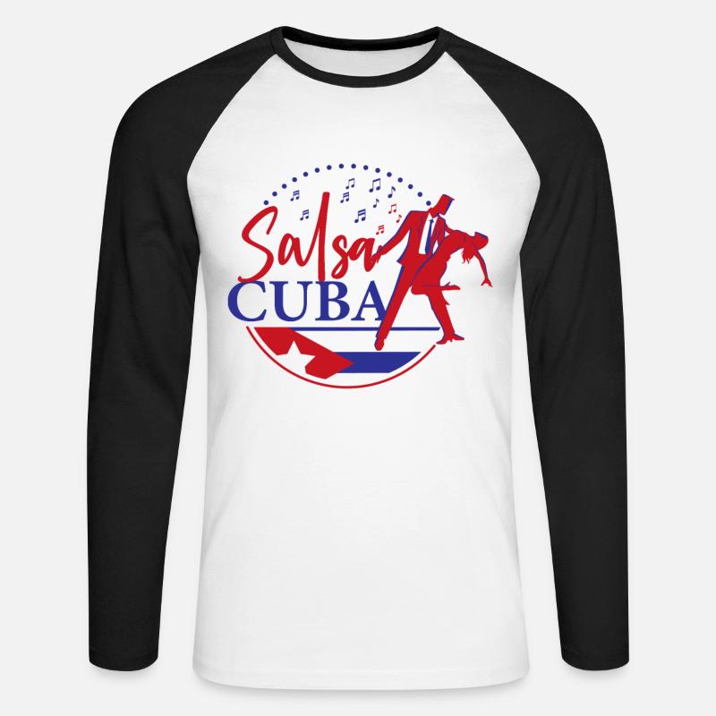 Salsa, Salsa Salsa Dance, tanzen - Unisex Baseballshirt langarm - Weiß/Schwarz