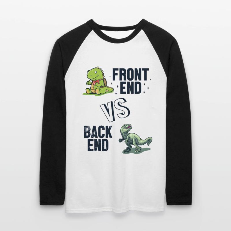 Frontend vs. Backend Developer Developer Coder Unisex Baseballshirt langarm