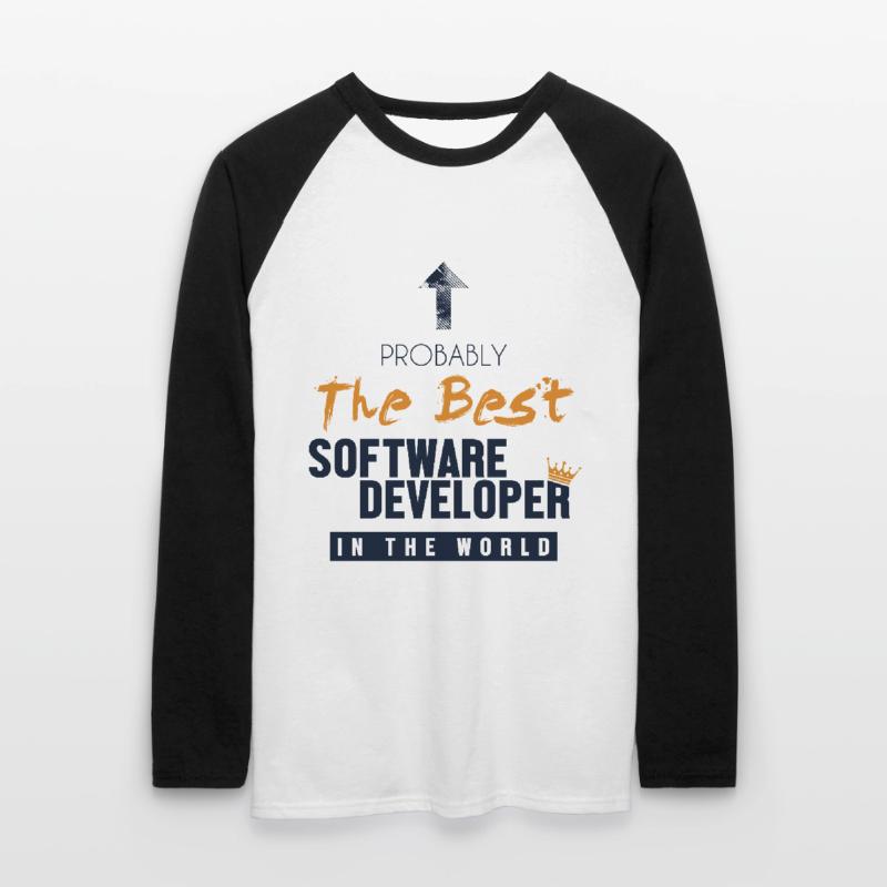 Best Software Developer World Developer Coder Unisex Baseballshirt langarm