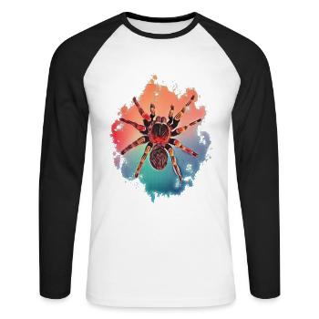 Tarantula - Unisex Long Sleeve Baseball T-Shirt - white/black - Front - Nik (191cm)