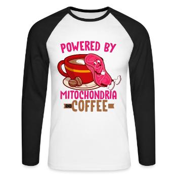 Biology, Biology Laboratory, Scientists, - Unisex Long Sleeve Baseball T-Shirt - white/black - Front - Nik (191cm)