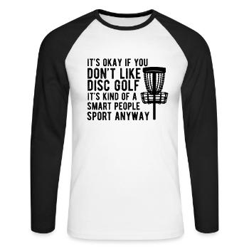 Golf is a kind of sport for smart people - Unisex Long Sleeve Baseball T-Shirt - white/black - Front - Nik (191cm)