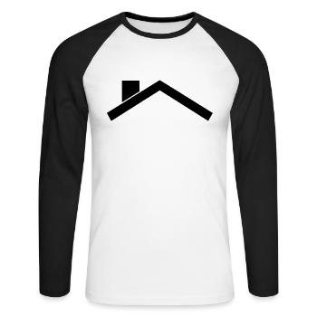 House Roof - Unisex Long Sleeve Baseball T-Shirt - white/black - Front - Nik (191cm)