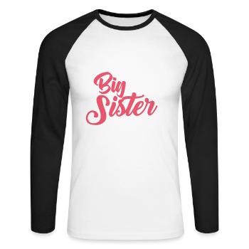 I'm going to be big sister again - Unisex Long Sleeve Baseball T-Shirt - white/black - Front - Nik (191cm)