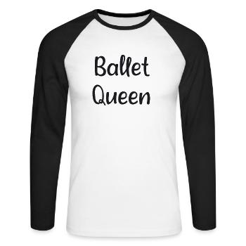 Ballett - Ballet Queen - T-shirt baseball manches longues Homme - blanc/noir - Devant - Nik (191cm)