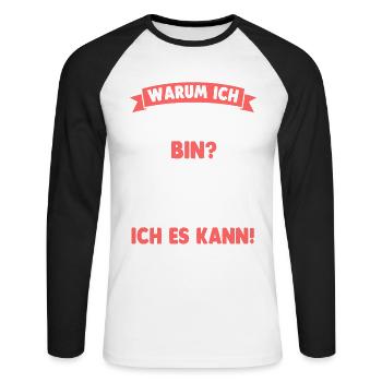 Pflegemutter Ziehmutter Muttertag - Unisex Baseballshirt langarm - Weiß/Schwarz - Vorne - Nik (191cm)