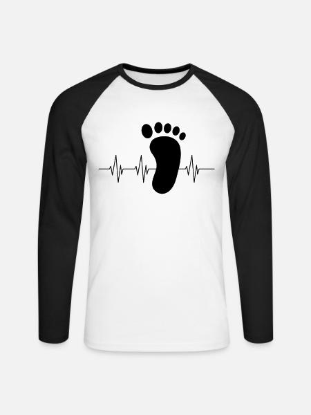 Fußpflege Podologin Nageldesignerin Kosmetik - Unisex Baseballshirt langarm - Weiß/Schwarz