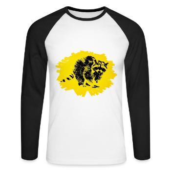 Rat de lavage - T-shirt baseball manches longues Homme - blanc/noir - Devant - Nik (191cm)