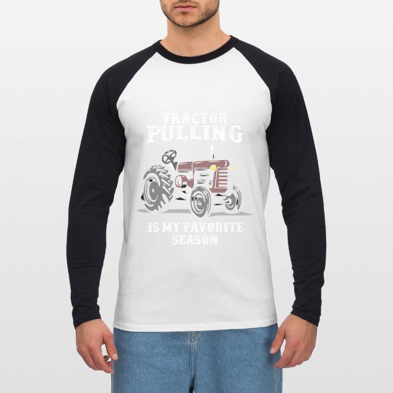 tractor pulling, tractor pulling tractor, pulling, Unisex Long Sleeve Baseball T-Shirt
