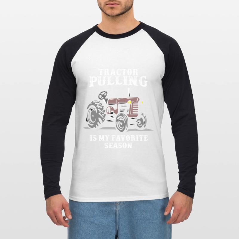 tractor pulling, tractor pulling Traktor, pulling, Unisex Baseballshirt langarm