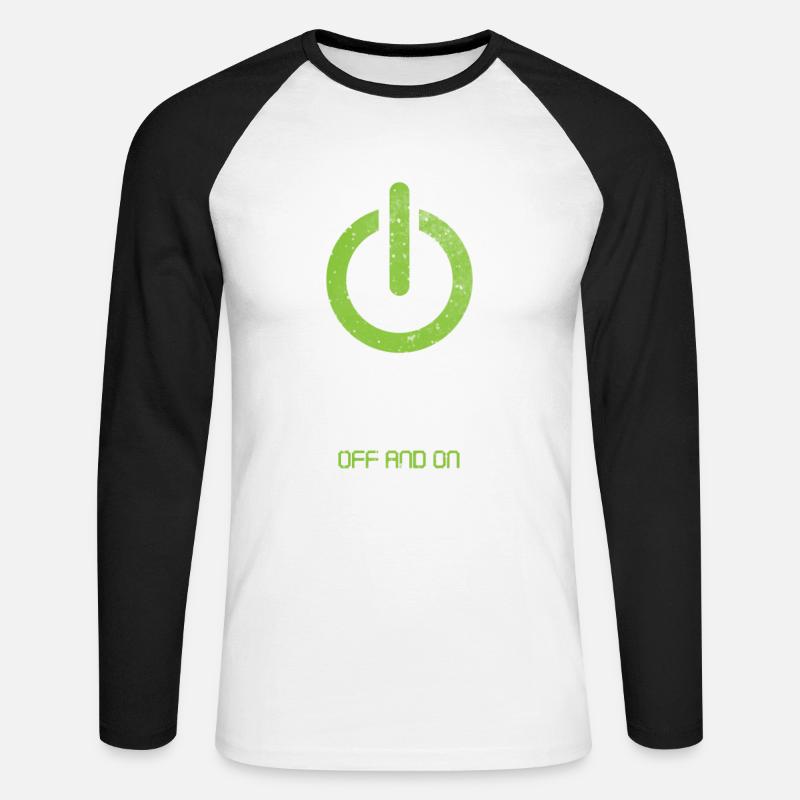 tech, tech desk, developer, - Unisex Baseballshirt langarm - Weiß/Schwarz