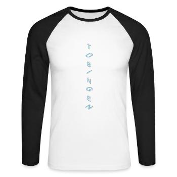 Tübingen - Unisex Long Sleeve Baseball T-Shirt - white/black - Front - Nik (191cm)
