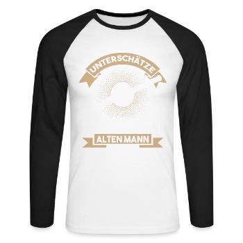 Querflöte Flöte Flötist Flötenspieler Orchester Mu - Unisex Baseballshirt langarm - Weiß/Schwarz - Vorne - Nik (191cm)