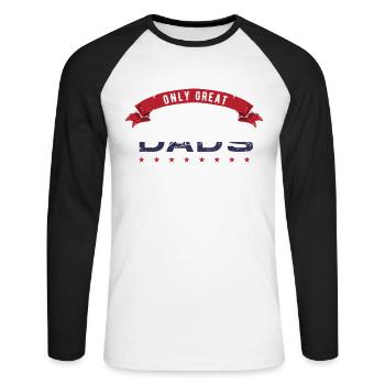 Fathers day, Fathers day grandfather, greatest - Unisex Baseballshirt langarm - Weiß/Schwarz - Vorne - Nik (191cm)