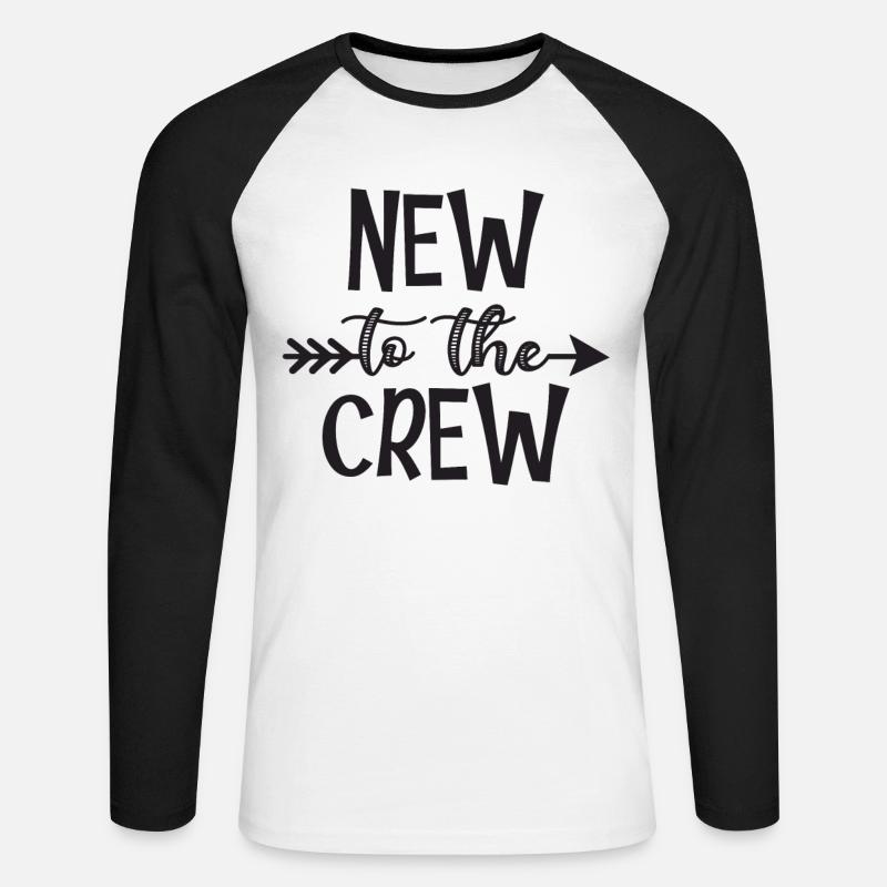 Novità per l'equipaggio Onesie - Maglia da baseball a manica lunga da uomo - bianco/nero