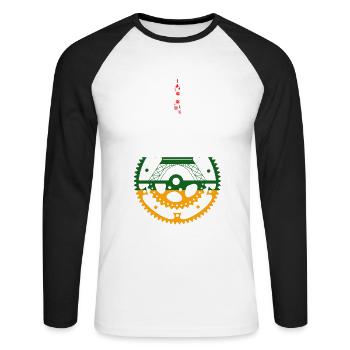 tour france, tour france bicycle, bicycle, - Unisex Long Sleeve Baseball T-Shirt - white/black - Front - Nik (191cm)