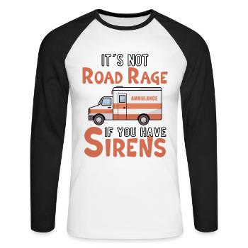 PARAMEDIC FIRST RESPONDER AMBULANCE DRIVER GIFT - Unisex Baseballshirt langarm - Weiß/Schwarz - Vorne - Nik (191cm)