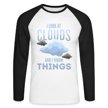 Meteorology, Meteorology Storm Hunter, Storm - Unisex Long Sleeve Baseball T-Shirt - white/black - Front - Nik (191cm)