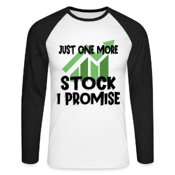 STOCK MARKET/FOREX TRADER / BROKER FOREX TRADING - T-shirt baseball manches longues Homme - blanc/noir - Devant - Nik (191cm)