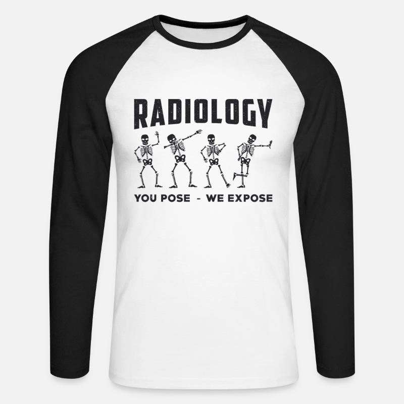 Röntgentechniker Radiologie Tech Rad Geschenkidee - Unisex Baseballshirt langarm - Weiß/Schwarz
