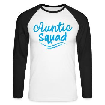 Tante Tante Titas Famille Matching - T-shirt baseball manches longues Homme - blanc/noir - Devant - Nik (191cm)