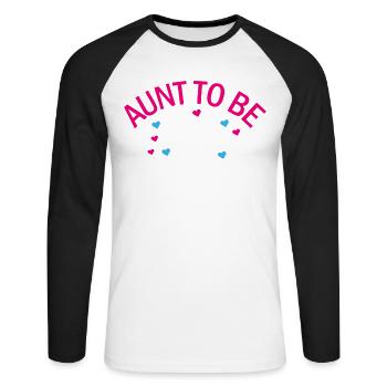 Annonce de jumelage de tante tantes Titas - T-shirt baseball manches longues Homme - blanc/noir - Devant - Nik (191cm)