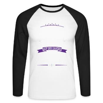 Beste Oma der Welt - Unisex Baseballshirt langarm - Weiß/Schwarz - Vorne - Nik (191cm)