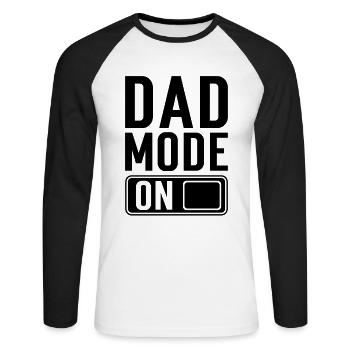 Father-to-be Father Gift Saying - Unisex Long Sleeve Baseball T-Shirt - white/black - Front - Nik (191cm)