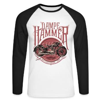 AWO 425 Touren - Unisex Baseballshirt langarm - Weiß/Schwarz - Vorne - Nik (191cm)