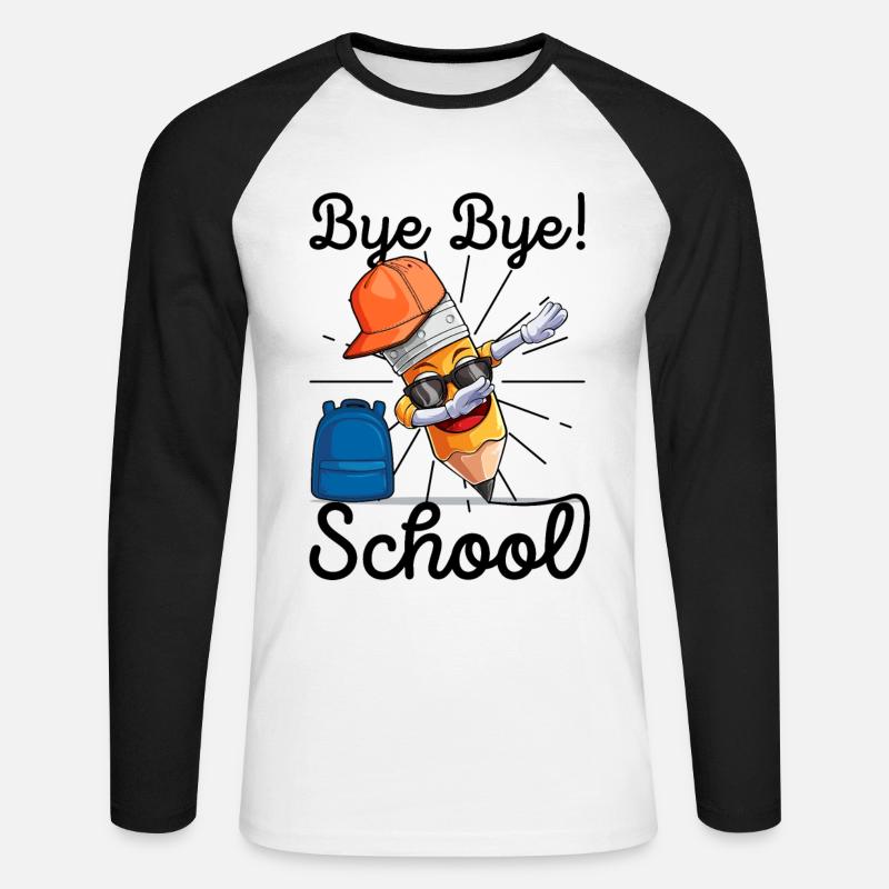 Grundschule Abschluss Schule Schulabschluss - Unisex Baseballshirt langarm - Weiß/Schwarz