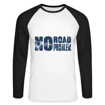 4x4 ATV off-roader - no road problems - Unisex Long Sleeve Baseball T-Shirt - white/black - Front - Nik (191cm)