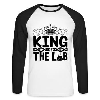 Laboratory Technician Biology Chemistry Laboratory Gift Idea - Unisex Long Sleeve Baseball T-Shirt - white/black - Front - Nik (191cm)